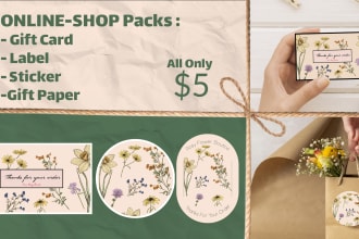 design gift cards and labels for your online shop