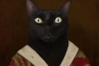 make a realistic and magical gothic painting