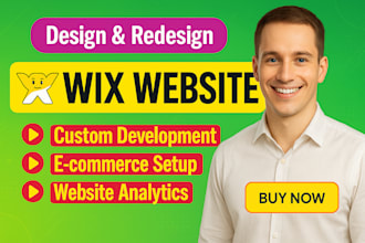 do wix website design, redesign wix website, wix online store