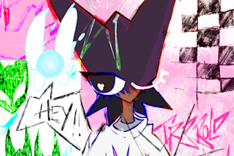 illustration retro anime abstract