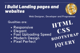 build responsive dynamic and static websites