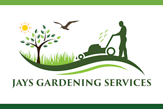design lawncare landscape garden mowing farm irrigation agriculture logo