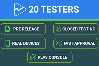 provide 20 testers for google play console closed testing