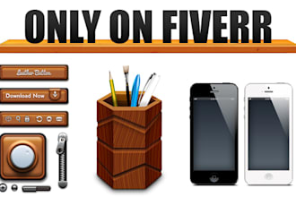 design Eye catching, 3D looking and professional WEB Elements