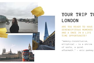 create a personal travel itinerary to london