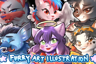draw furry, fursona or anthro character