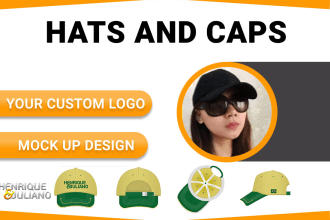do custom hats and caps mock up design for you