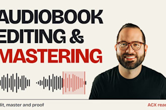 be your audiobook editor for acx audible itunes