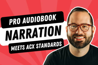 be your audiobook narrator and editor for acx audible itunes