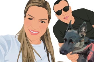 do making couple cartoon for you in my style
