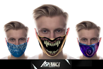 design fancy face mask with your logo or own designs