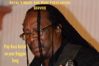 play live bass guitar on your reggae afrobeat or soca song