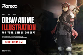 draw anime style illustration anything you want with my style