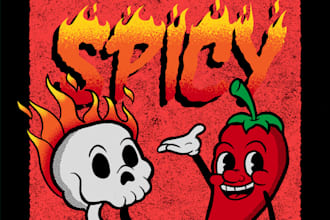 draw vintage rubber hose animation style illustrations