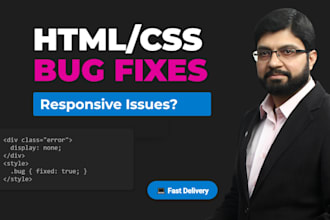 fix HTML CSS javascript and responsive layout bugs