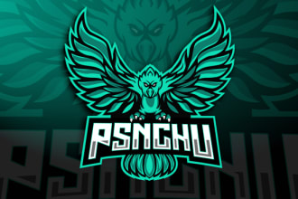 design mascot logo for gaming, sports, esports, team, twitch