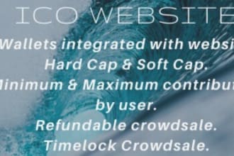 develop ico website or presale website for token