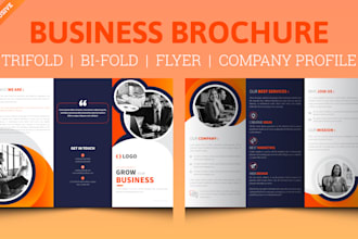 design awesome brochure, bifold, trifold  brochure, flyer template