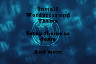 installing wordpress theme and demo