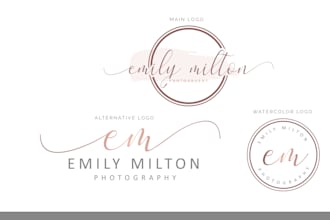 design cosmetic, photography, beauty logo with branding kit