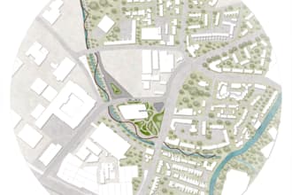 render architecture site plan elevation section