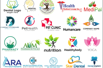 custom design medical, dental, wellness and pet health logo