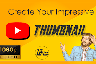 design creative  thumbnails for youtube