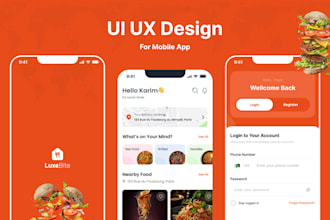 design UI UX for mobile app in fimga
