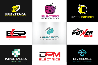 design modern technology and electrical logo