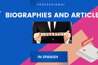 write a professional bio or biography in spanish