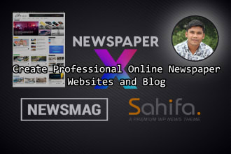 create wordpress online newspaper website or wordpress blog