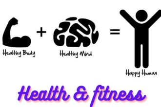 write medical, health, fitness related unique blogs