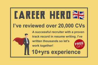 write a high impact CV or resume plus a free gift