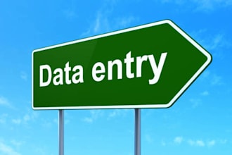 do any type of data entry work related