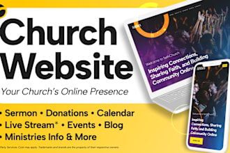 create and redesign a wordpress website for your church