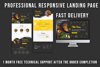 create a wordpress landing page or responsive landing page