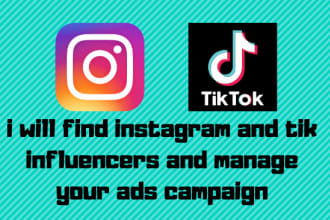 research instagram and tiktok influencers and manage your ads
