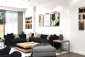 create a 3d interior design of your living room