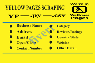do yellow page business data scraping
