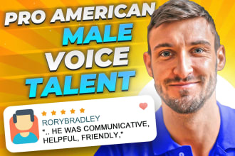 record a natural deep convincing  believable engaging english male voice over