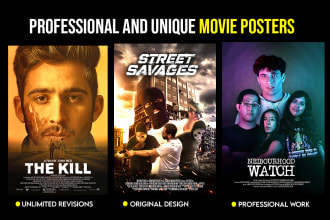 design movie poster or event poster  film poster