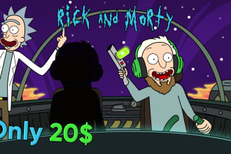draw your portrait as a rick and morty cartoon character
