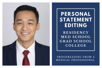 proofread your personal statement for residency or med school