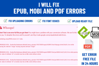 format pdf into epub, validate and fix the kindle ebook error, ingram spark