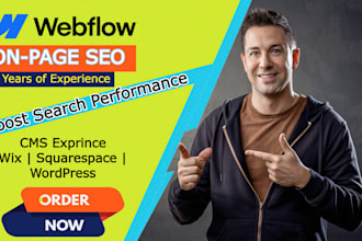 do website SEO optimization for webflow, squarespace, wix