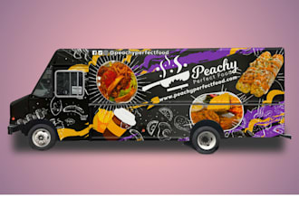 create food truck wrap design, food trailer wrap design