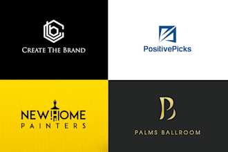 simple clever clean logo design for construction, finance, real estate business