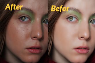 professional photo retouching and skin smoothing