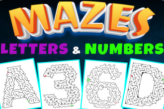 create 26 alphabet mazes for kids activity book
