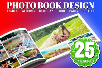 design modern events photo album, tour, or wedding photobook